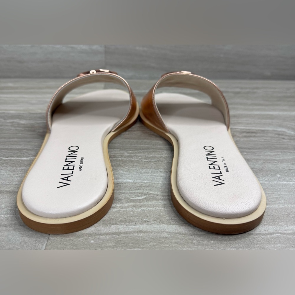 NEW! Valentino by Mario Valentino Bugola Slide Sandal in Copper Womens Size 8 - Picture 4 of 14